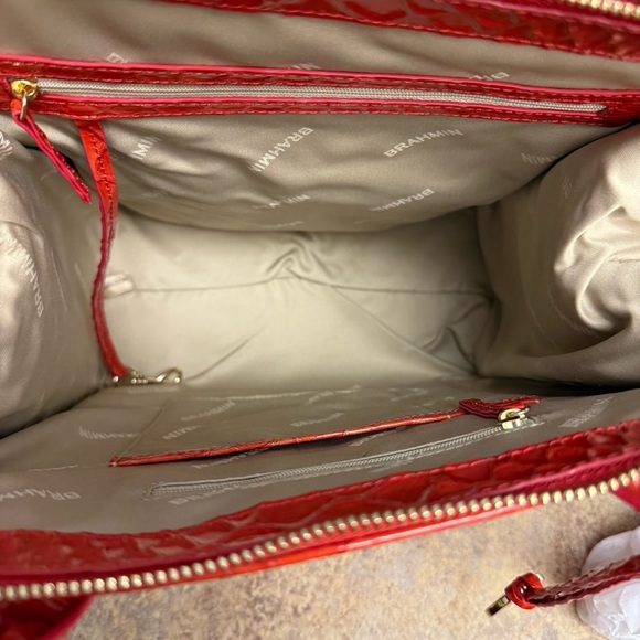 NWT Brahmin Caroline Candy Apple red snake purse - Picture 7 of 8